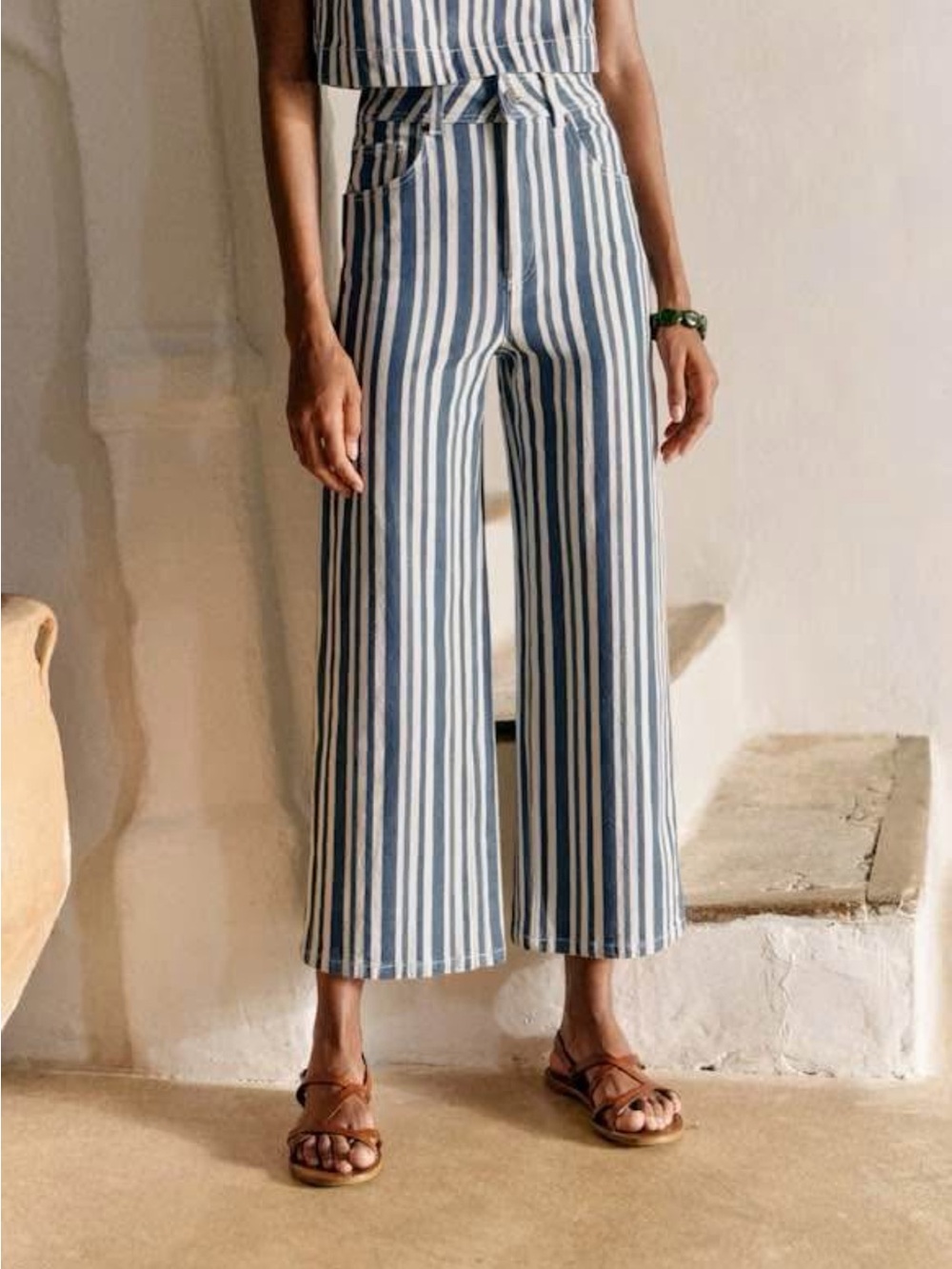 Sézane Le Crop in Swim Stripes
